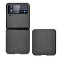 thumbnail image 1 of Techcircle Case for Samsung Galaxy Z Flip 4 6.7" 2022, Elegant Leather Backplane + Hard Anti-drop PC Shell Secure Wrap Full Protective Shockproof Case for Galaxy Z Flip 4, Black, 1 of 6