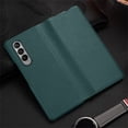 thumbnail image 1 of Techcircle Case for Samsung Galaxy Z Fold 3 7.6" 2021 Release, Heavy Duty Protective Case Vintage Durable Leather Texture Backplane Anti-fall Shockproof Secure Wrap Business Case, Green, 1 of 6