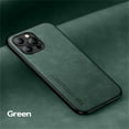 thumbnail image 1 of Techcircle Cover for iPhone 14 Pro 2022 Relese, Elegant Smooth PU Leather Surface TPU Backplane Luxury Shockproof Case Car Magnetic Suction Heavy Duty Protective Case for iPhone 14 Pro, Green, 1 of 4