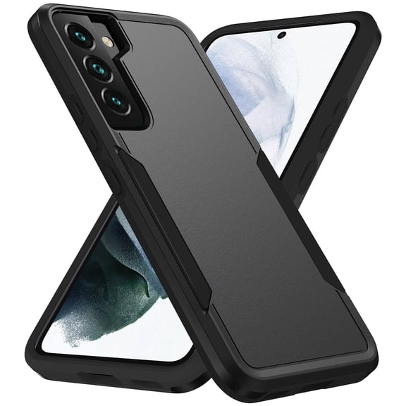 Techcircle Dual Layer Shockproof Case for Samsung Galaxy S22 (6.1 inch), Black