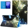 thumbnail image 1 of Techcircle Samsung Galaxy Tab A7 Lite 8.7 Case SM-T220/T225, Multi-Angle Folio Stand Magnetic Leather Cover with Card Slots & Pencil Holder - Gold Butterfly, 1 of 6