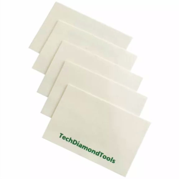 Techdiamontools Kit Of 5 Wool Cloths For Buffing Or Polishing, Green