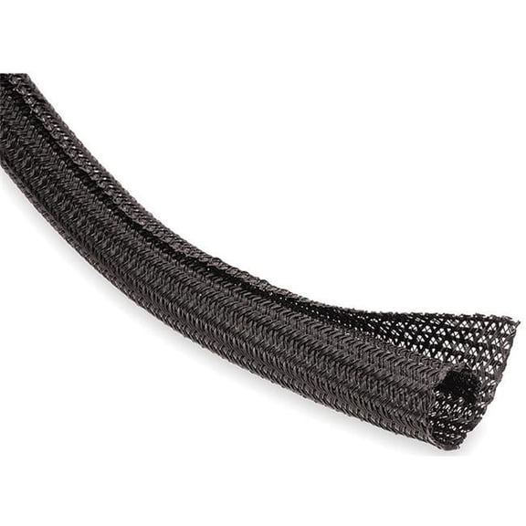 Techflex 100 ft. Flexo F6 Split Loom Black Braided Cable Sleeve - Black - 3/4in.