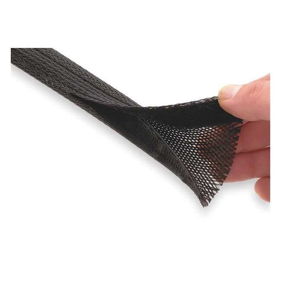 Techflex Sleeving,2.000 In.,25 ft.,Black FWN2.00BK25