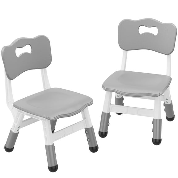 Techigher Adjustable Kids Chairs (2-Pack) - 3-Level Height Toddler Chairs for Ages 2-6, Stackable Children Chairs for Home, Classroom, Nursery Indoor Use