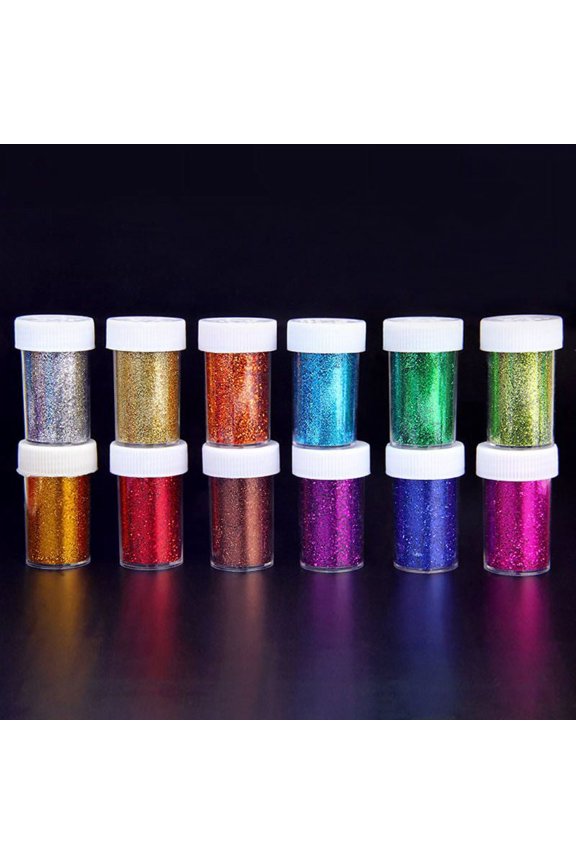 12 Colors Large Shiny Resin Pigment Kit Mica Flash Powder Glitters Shimmering Sequins Resin Colorant Dye Jewelry Making