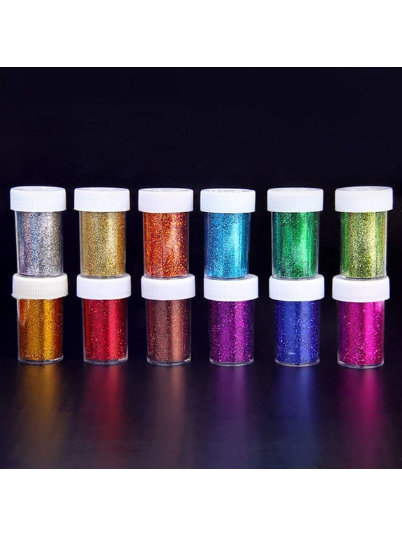 12 Colors Large Shiny Resin Pigment Kit Mica Flash Powder Glitters Shimmering Sequins Resin Colorant Dye Jewelry Making