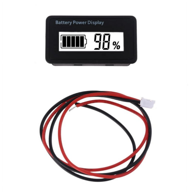Techinal 12V 24V 48V Digital Battery Capacity Display Universal LCD Car  Motorcycle Lead-acid Lithium Battery Monitor Voltmeter 
