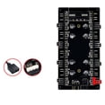 thumbnail image 1 of Techinal 12V 4Pin RGB Light 5V 3Pin ARGB PWM Splitter Hub Case Extension 2In1 8 Fan Interface Ports Adapter, 1 of 19