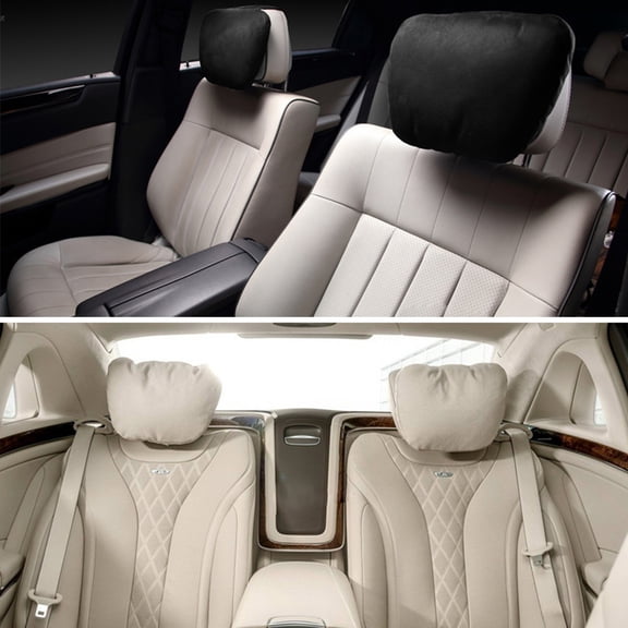 Techinal 2 Pcs Universal Car Headrest S Class Ultra Soft Pillow For Mercedes Benz Maybach