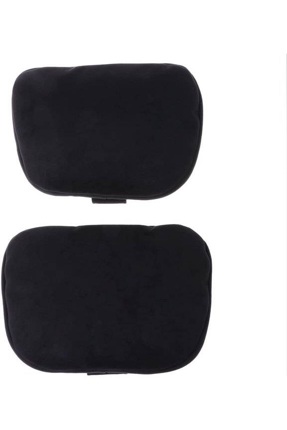 CUCUDAI 2 Pcs Universal Car Headrest S Class Ultra Soft Pillow for Mercedes Benz Maybach-Black
