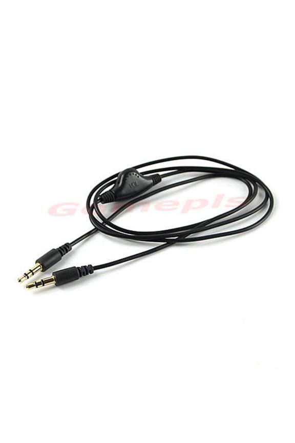 3.5mm M/M Stereo Headphone Audio Extension Cable Cord With Volume Control Black