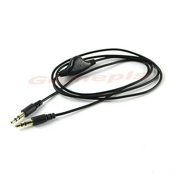 Techinal 3.5mm M/M Stereo Headphone Audio Extension Cable Cord With Volume Control Black