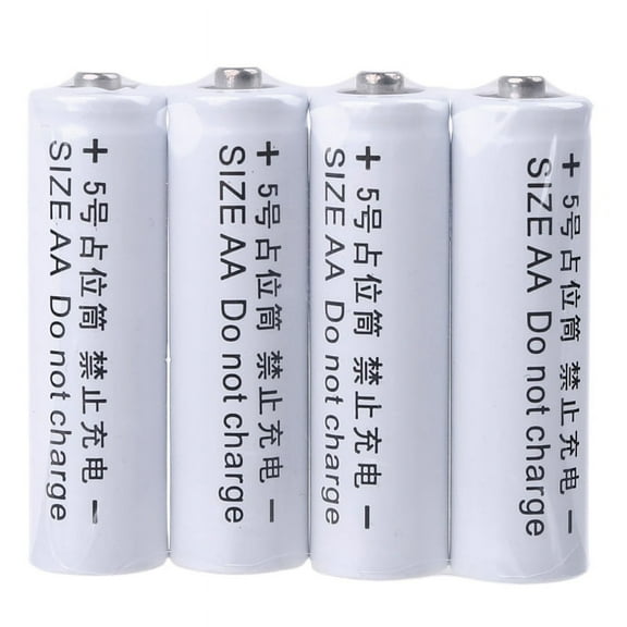 Techinal 4Pcs No Power AA 14500 LR6 Dummy Fake Battery Setup Shell Placeholder Cylinder Conductor for AA Battery Eliminator and more