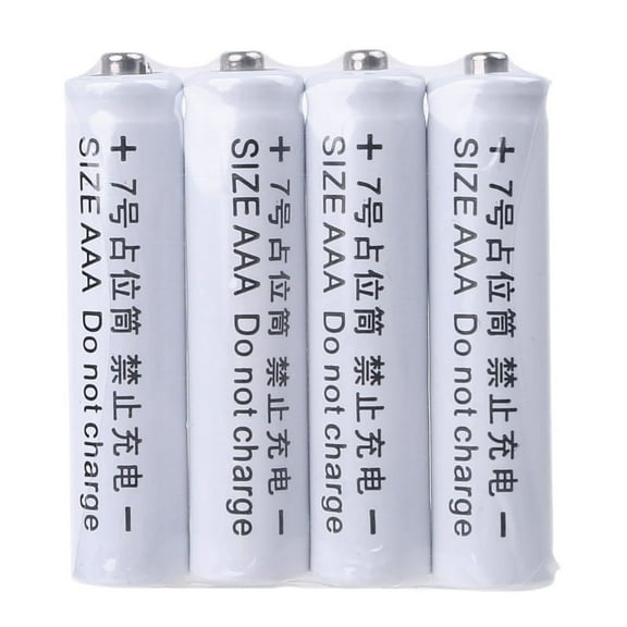 Techinal 4Pcs No Power 10440 LR03 AAA Dummy Fake Battery Setup Shell Placeholder Cylinder Conductor for AAA Battery Eliminator LiFePO4 Rechargeable AAA Battery and more
