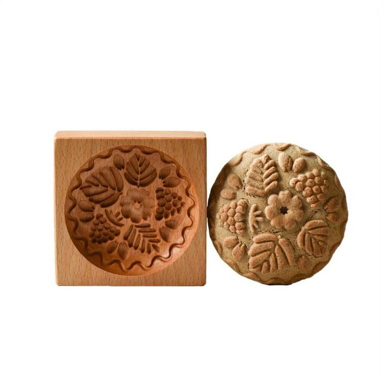 Techinal Cookie Mold Cutter Funny Wooden Cookie Molds for Baking