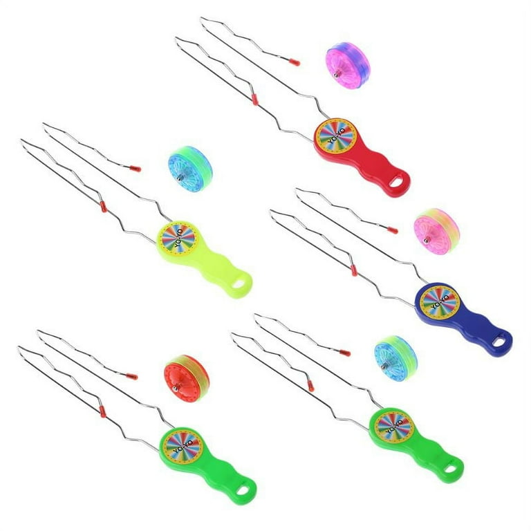 Techinal LED YOYO Ball Colorful Flashing Magic Rail Rolling Flywheel Toy Kids Play Gifts
