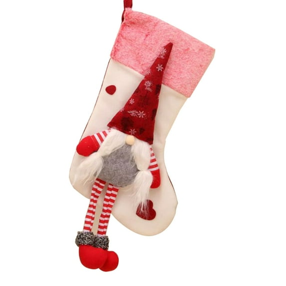 Techinal Long Leg Gnome Christmas Stockings Xmas Elf Santa Doll Element Stocking Family