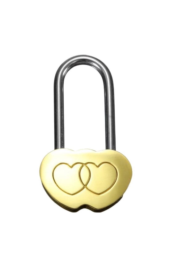 Personalized Padlock Engraved Double Heart Love Lock Valentines Anniversary Day