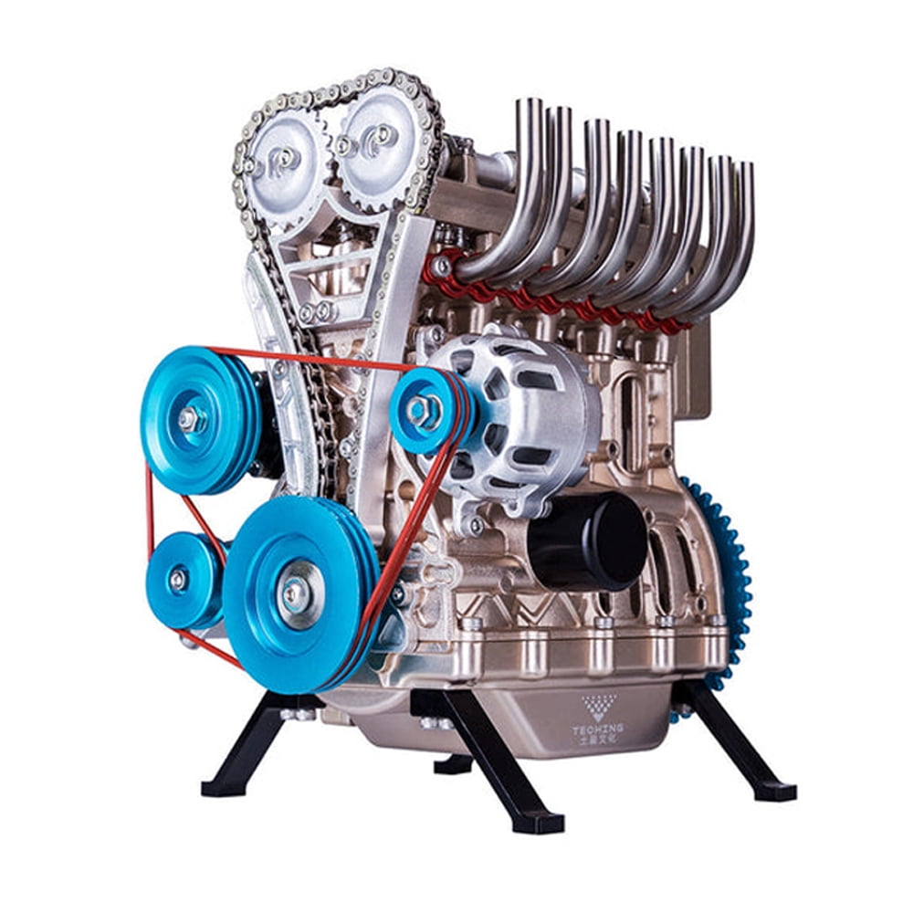 Teching 3D Car Engine Model Kit Assembly Adult Toys Mini Inline 4 Cylinders Engine Education