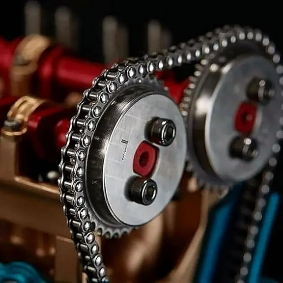 Teching Mini Diesel Engine Build Kit, Model Engine Kit for Adults - Assemble Precision Metal Motor with Kids, DIY Educational Toy with Working Parts