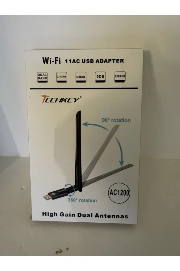 Techkey Wi-Fi 11Ac Usb Adapter (Ac1200) - Dual Band