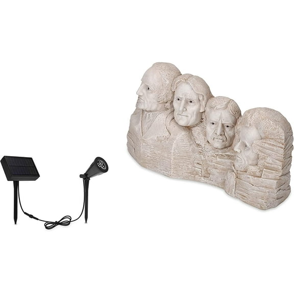 Techko Presidents Statue with Solar Spotlight