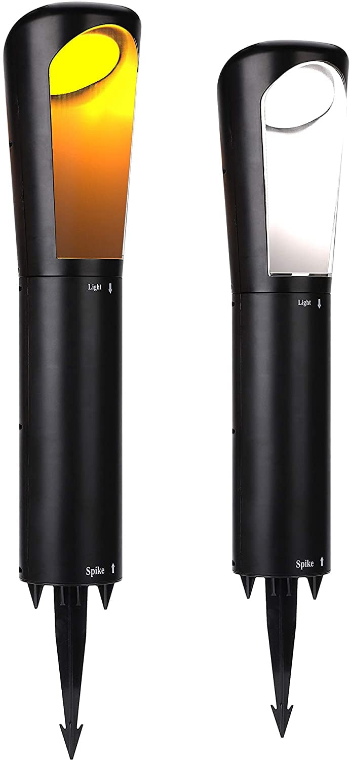 Black Solar LED Pathway Light with Dusk to Dawn Sensor