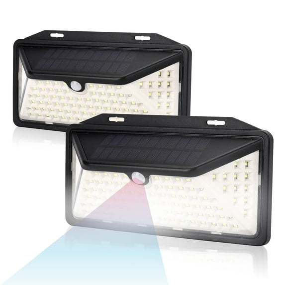 Techko Solar Motion Sensing Wall Light (2 Pack)