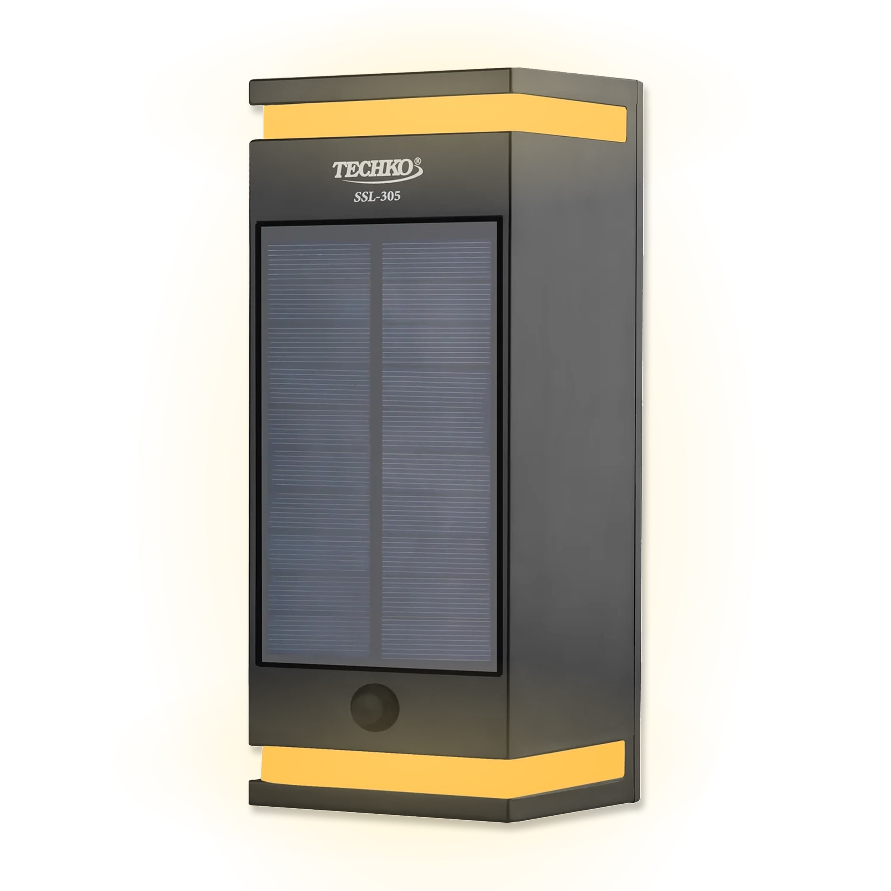 Black Dual-Direction Solar LED Outdoor Wall Sconce