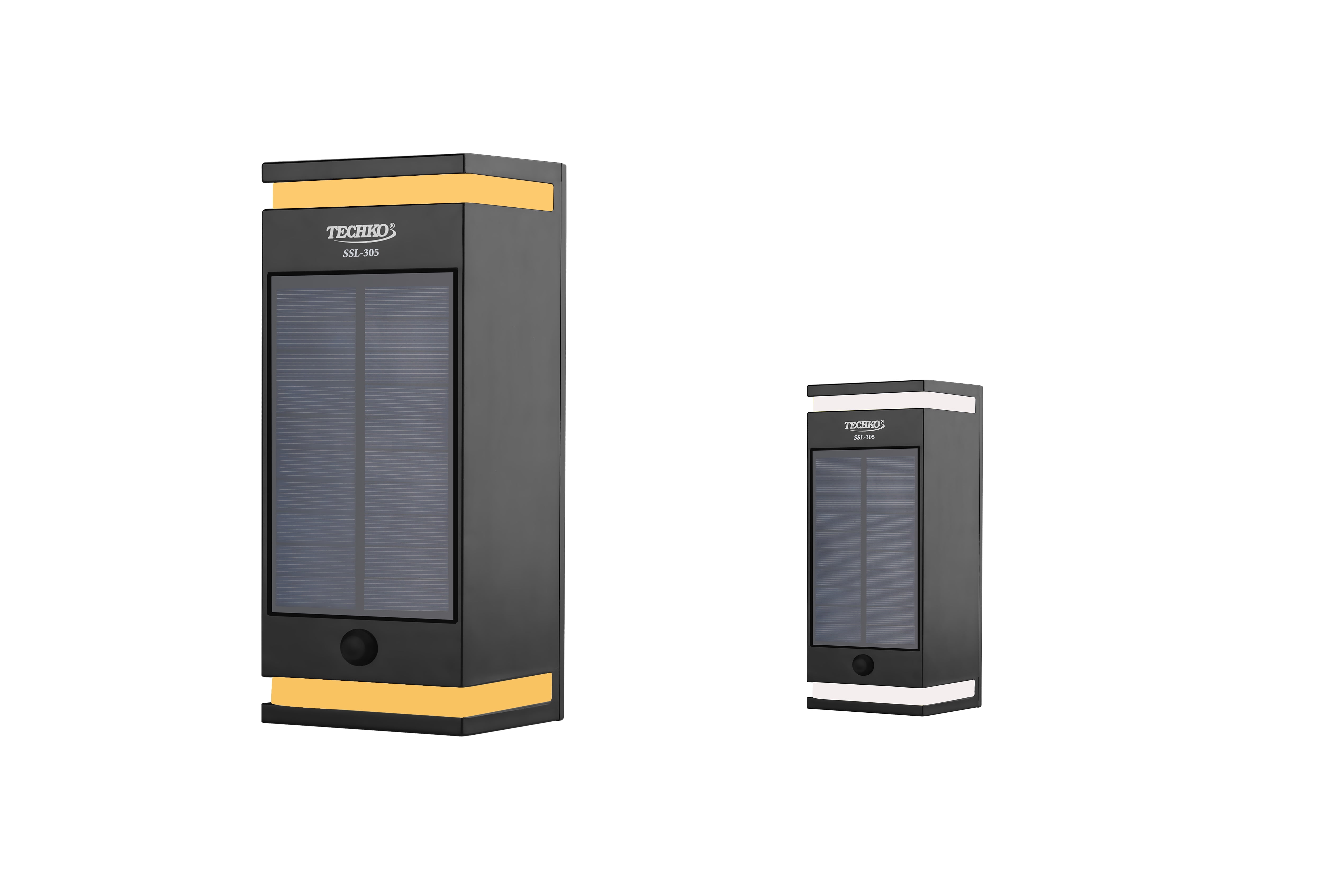 Black Dual-Direction Solar LED Outdoor Wall Sconce