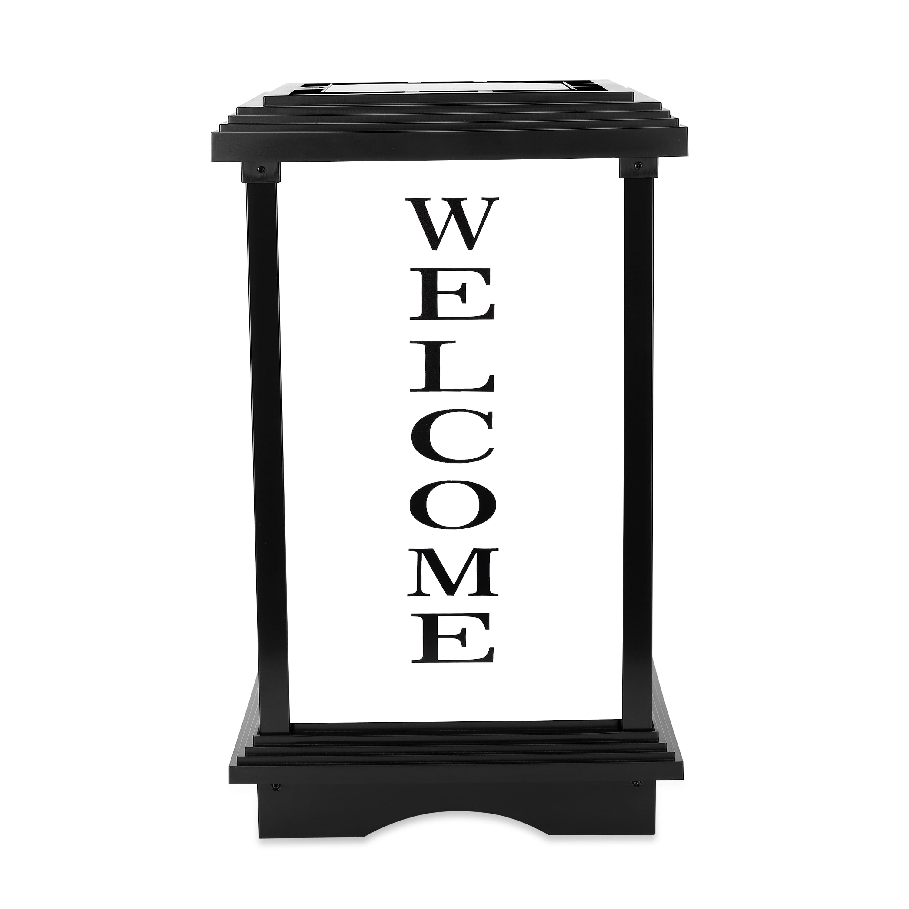 Techko Solar LED Welcome Lantern with Amber and White Light