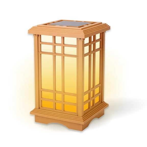 Techko Solar Zen Lantern Amber or White Light (15.6"high)