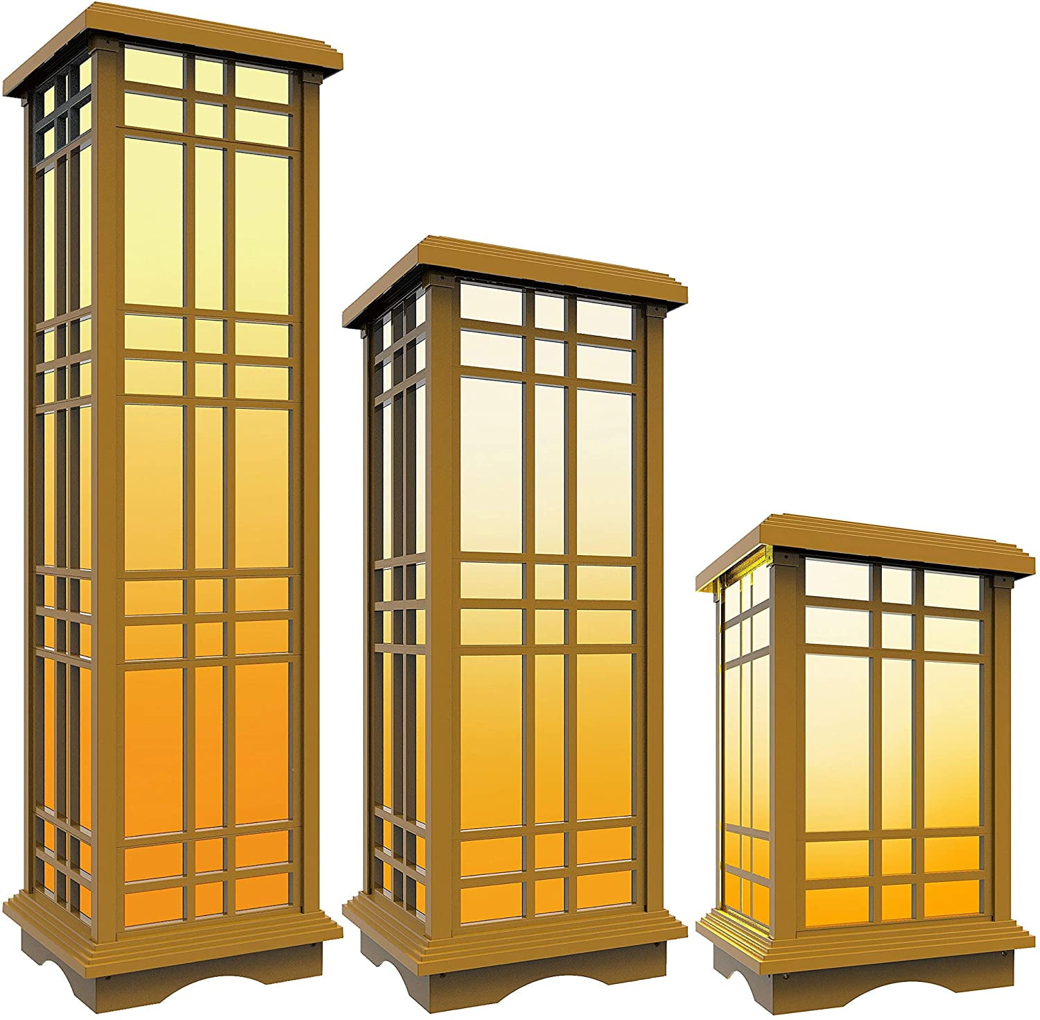 Techko Solar Zen Lanterns Bundle (3 Piece)