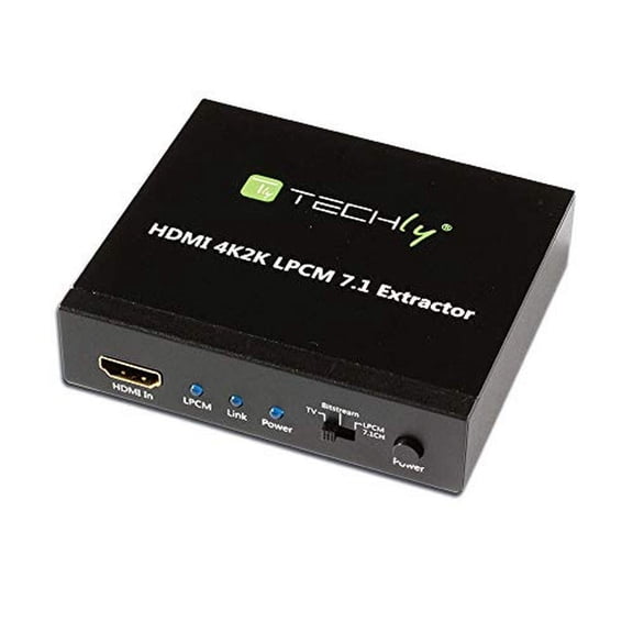 Techly IDATA HDMI-EA74K HDMI Audio Extractor LPCM 7.1 4K UHD 3D Black