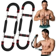 TechlyPro Power Bar, Techly Pro Twisted Arm Trainer, TechlyPro The Masclemight Mascle Trainer, Arm & Chest Trainers with Adjustable Resistance, Portable Detachable Home Fitness