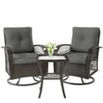 Techmilly 3Piece Patio Furniture Set with Outdoor Swivel Glider Rocker