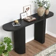 thumbnail image 1 of Techmilly 60" Extra Long Solid Wood Sofa Console Table,Black, 1 of 6