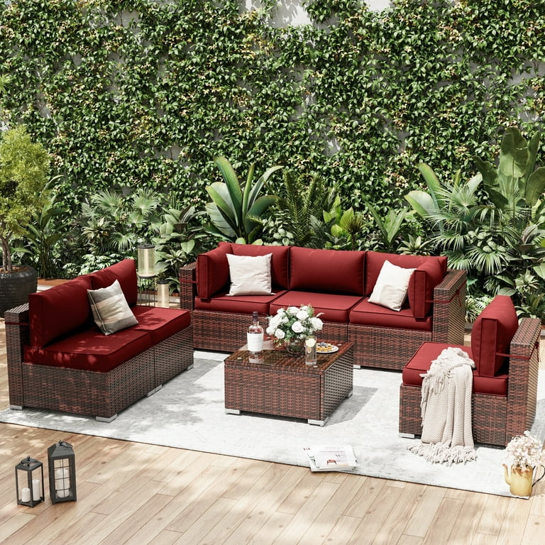 Mcnab 4 piece rattan sectional hotsell