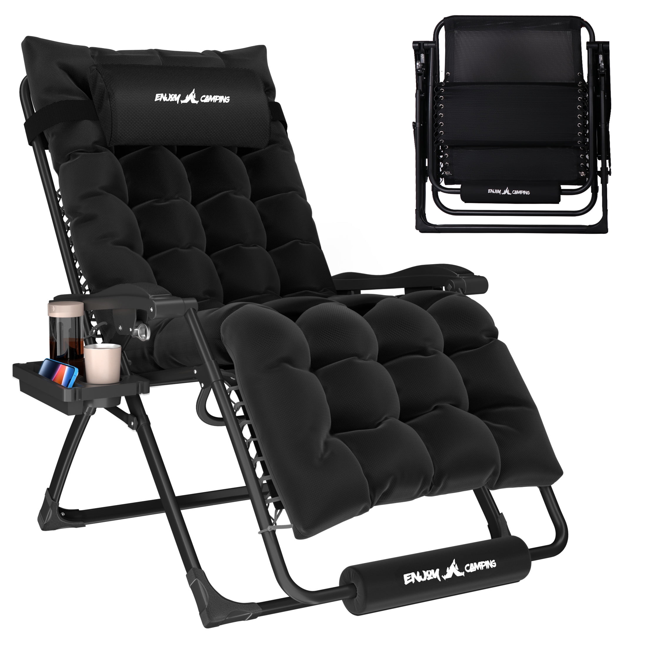 Techmilly Oversized Zero Gravity Chair Set of 1, 29In XL Lawn Chair