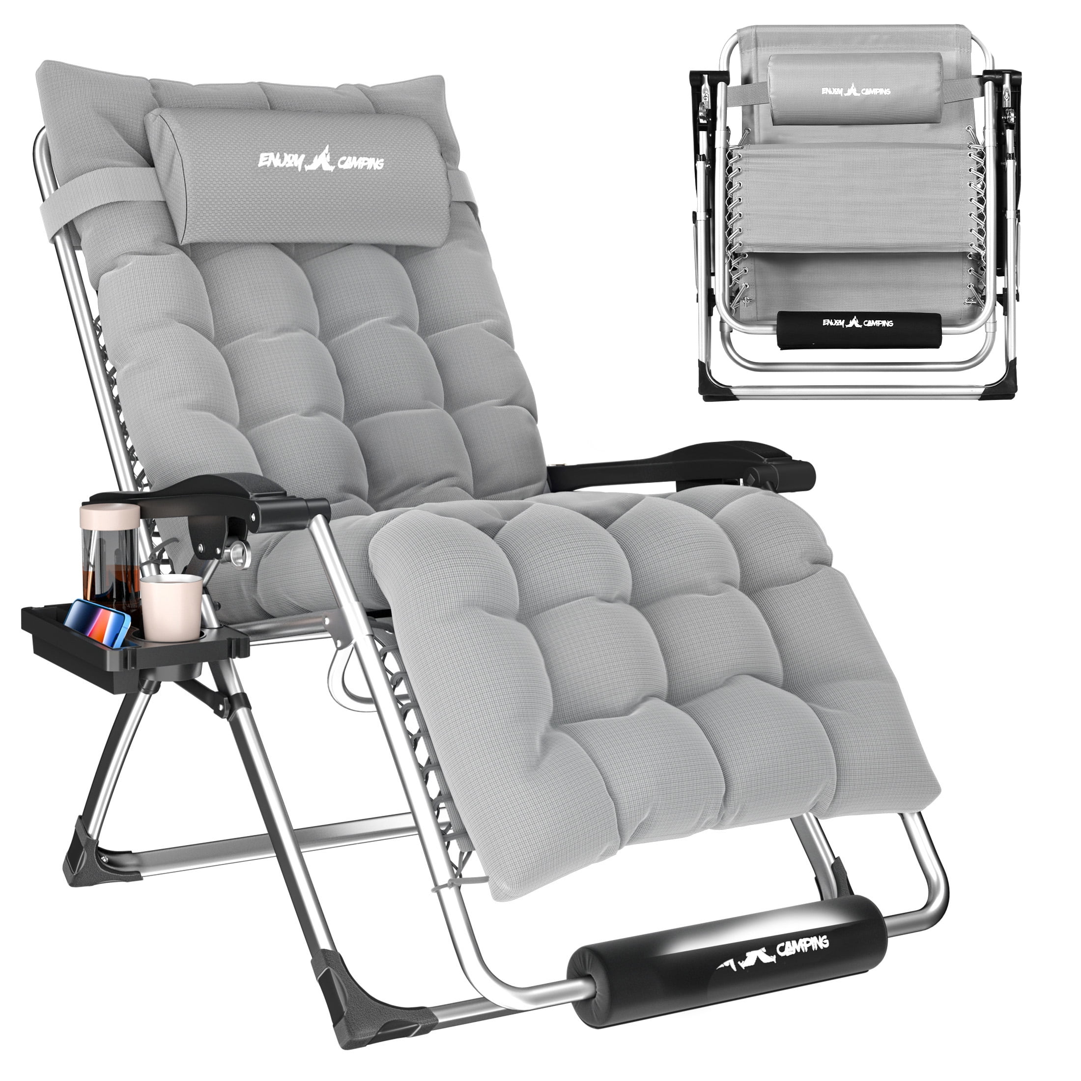 Techmilly Oversized Zero Gravity Chair Set of 1, 29In XL Lawn Chair