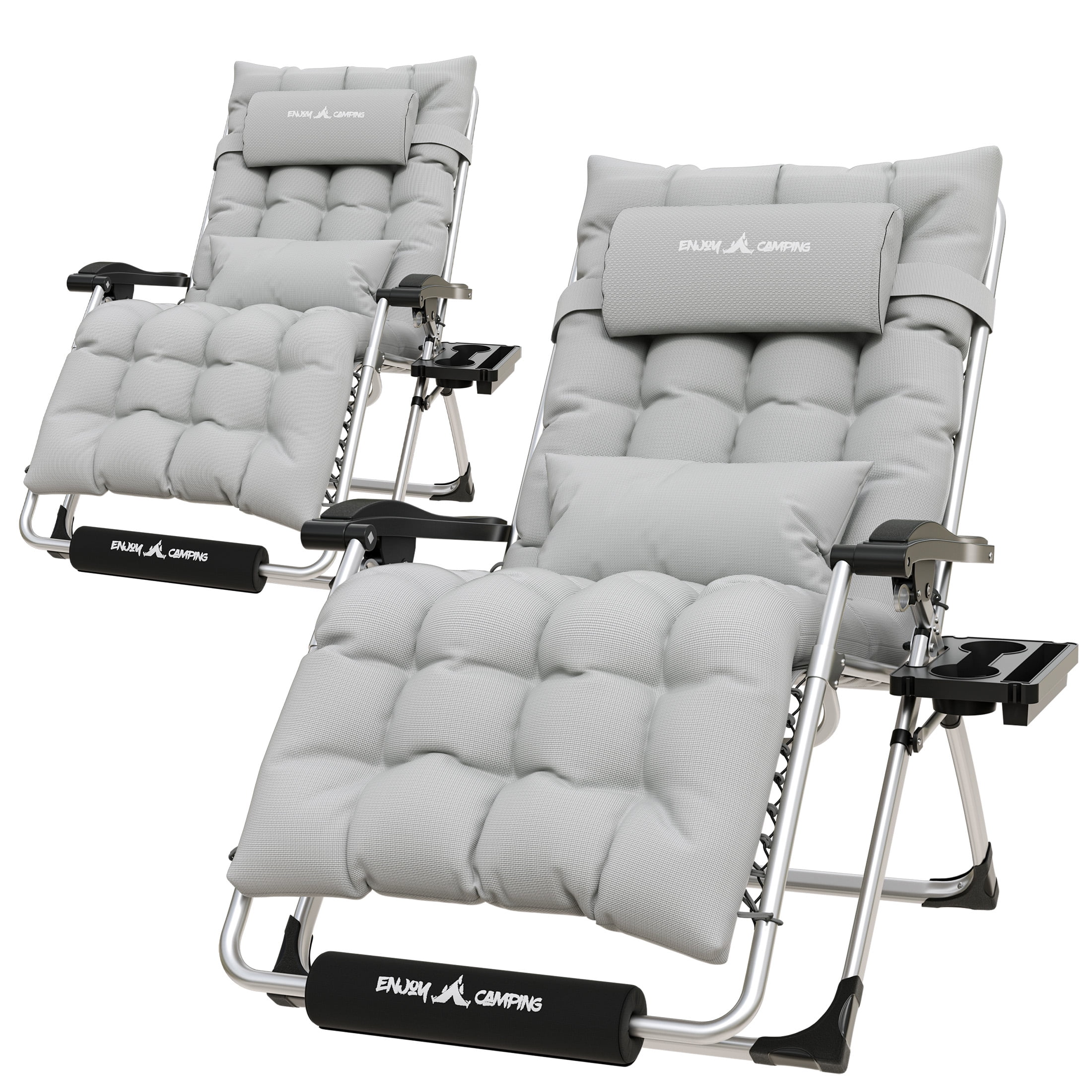 Techmilly Oversized Zero Gravity Chair Set of 2, 29In XL Lawn Chair