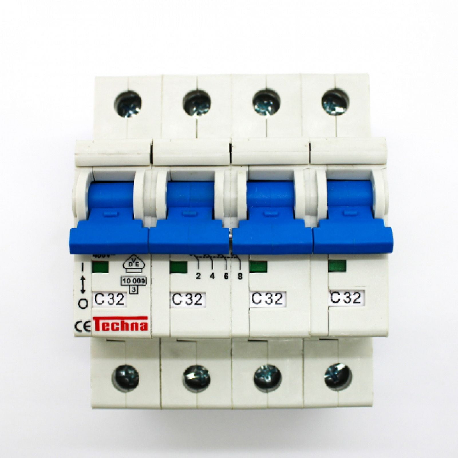 Techna JTEC 10kA 4-Pole Trip Curve C 32A Miniature Circuit Breaker ...