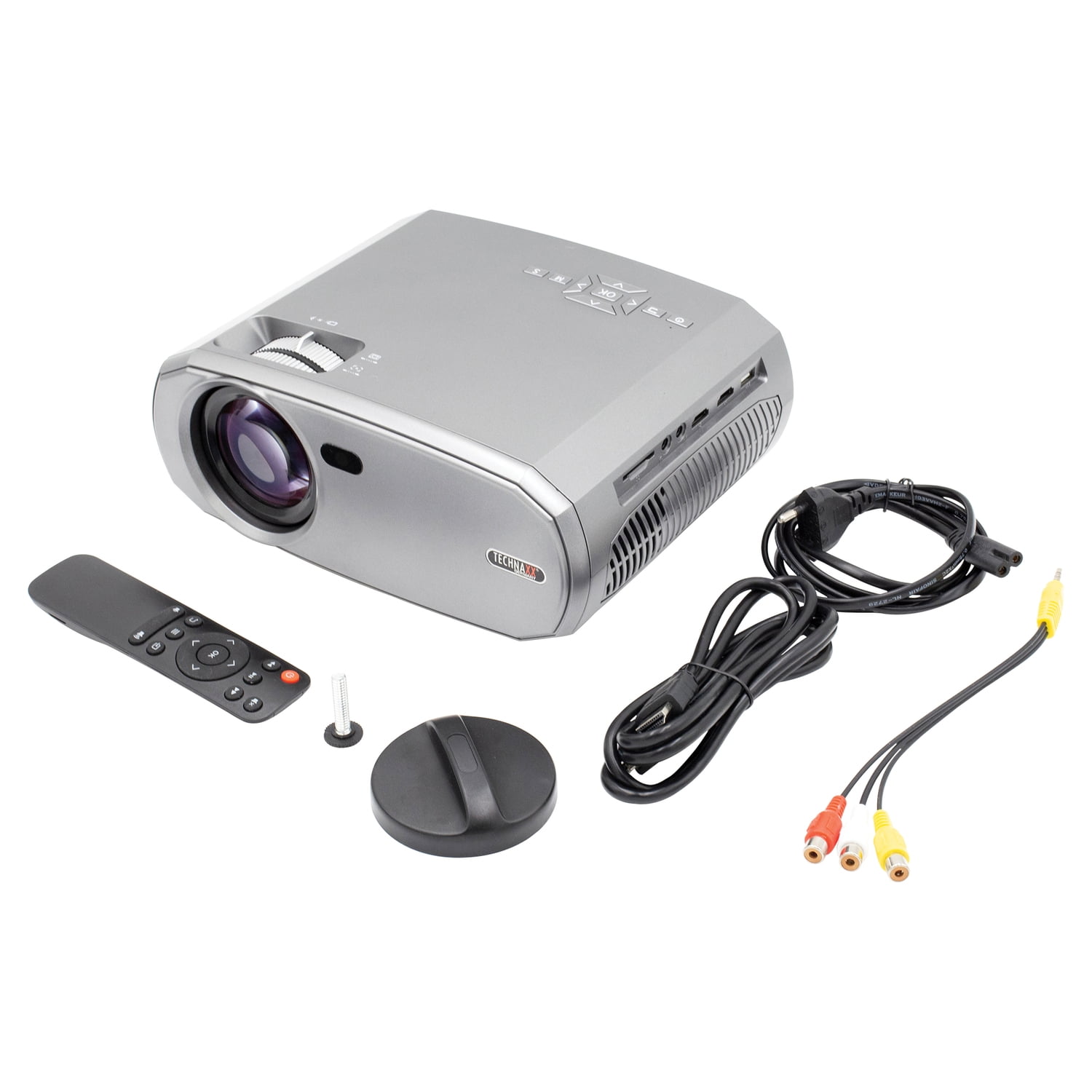 Technaxx 1080p Full HD Multimedia Projector, Gray, TX-177, 4971