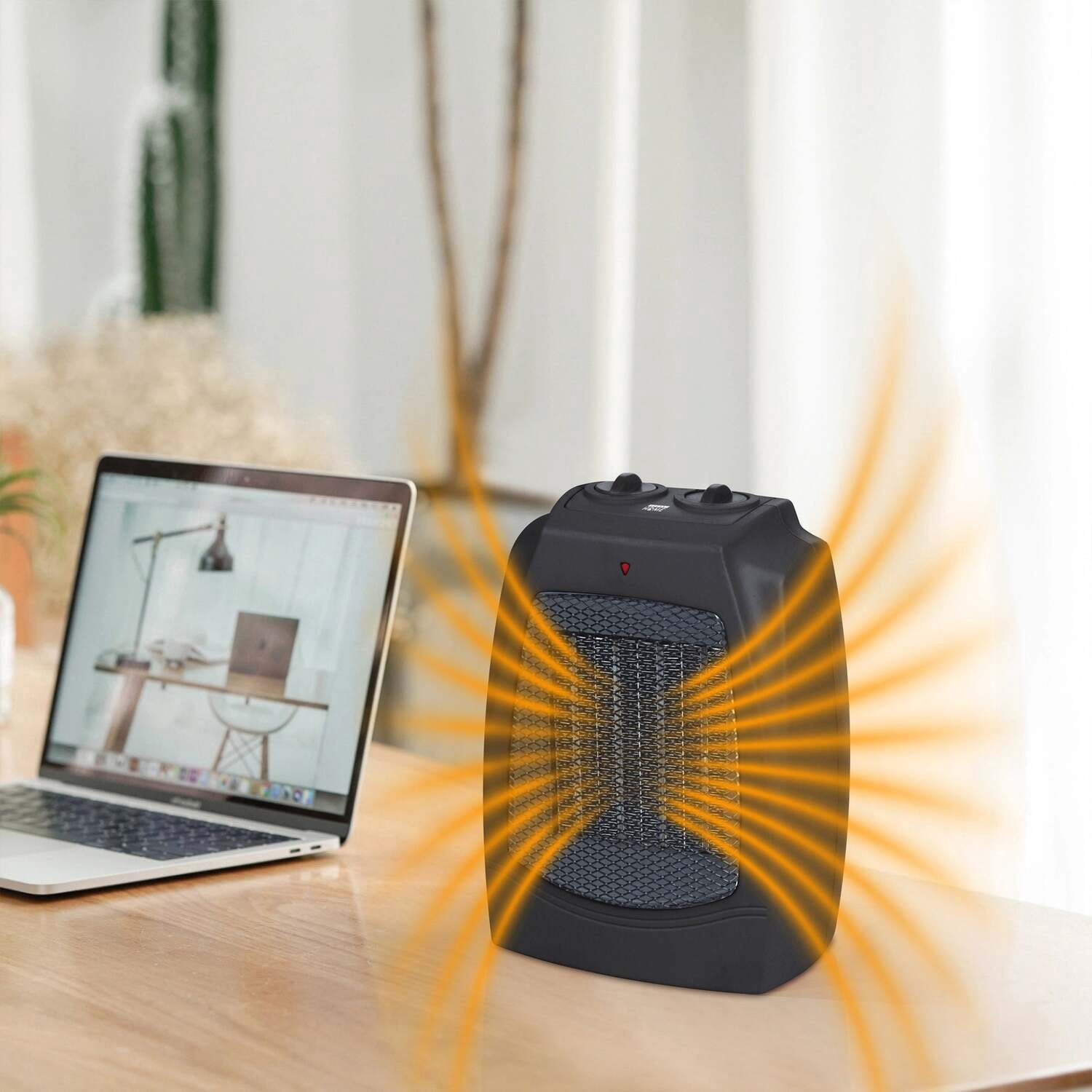 Techni Home Dual Comfort 2-in-1 Portable Space Heater and Fan with ...