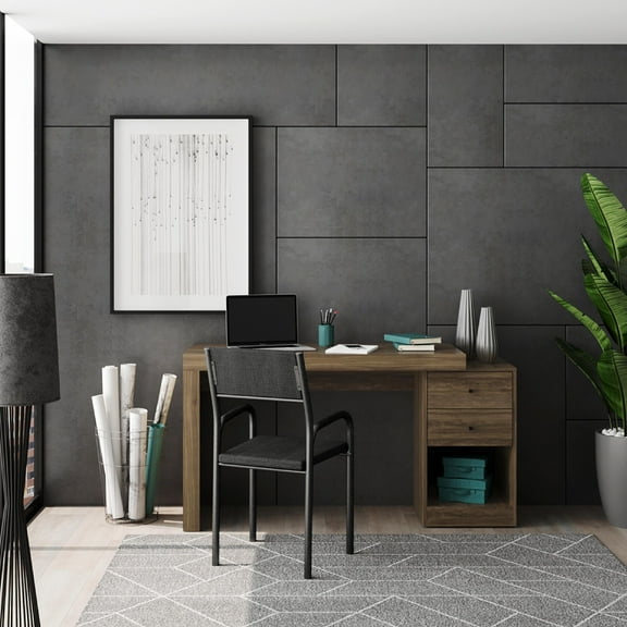 Techni Mobili Cassa Expandable Home Office Desk, Walnut RTA-988D-WAL