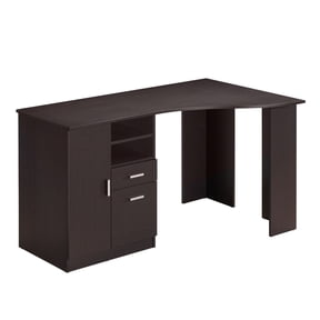 Techni Mobili Classic Engineered Wood Office Desk with Storage in Espresso