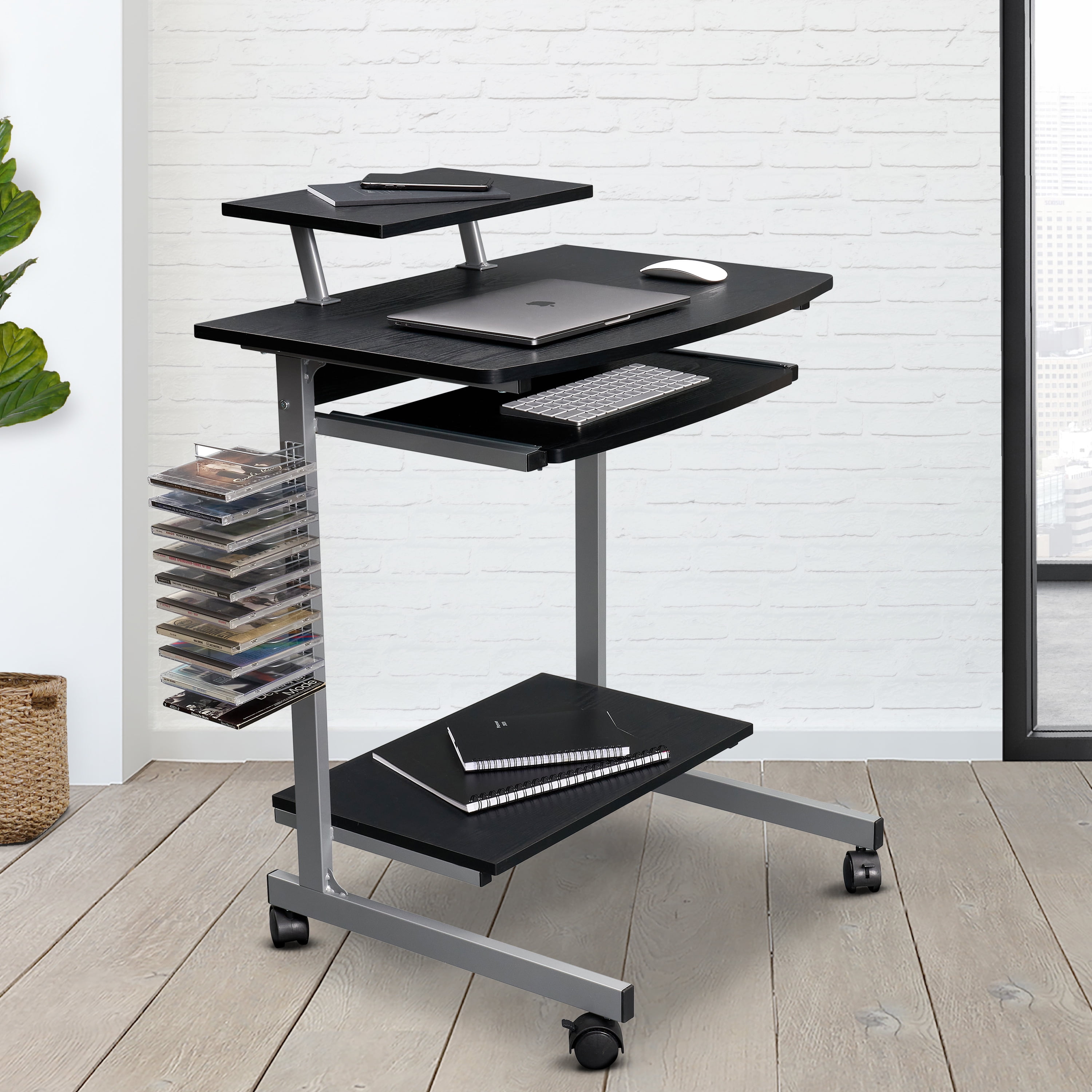 Techni Mobili  Compact Computer Cart With Storage