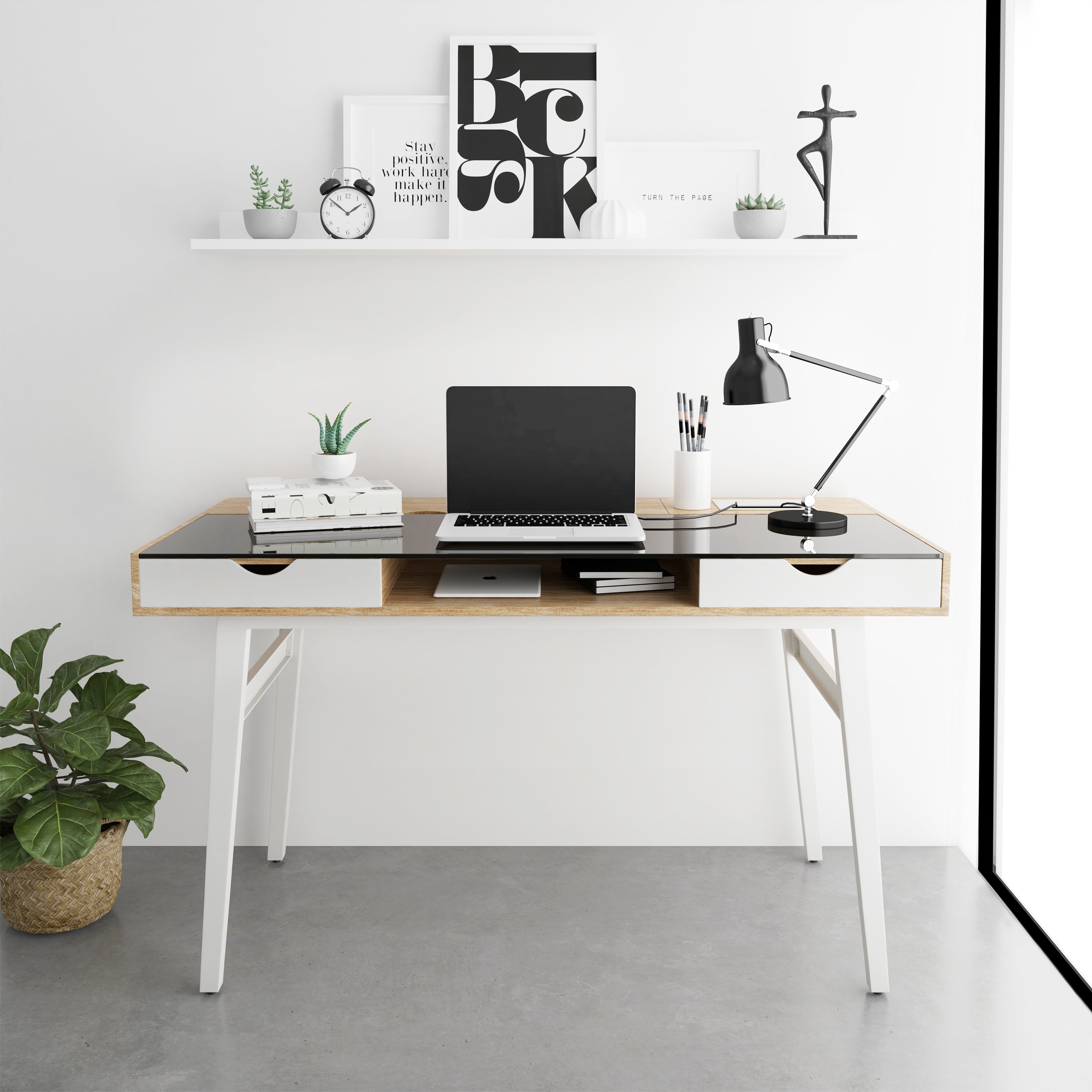 Multiple computer table outlet