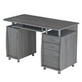 thumbnail image 1 of Techni Mobili Complete Adult Computer Workstation with Cabinet and Drawers, 30" H, Gray RTA-4985-GRY, 1 of 13